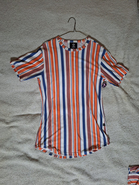 Playera Rayas naranja