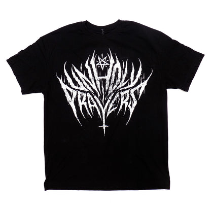 Playera negra logo unholy prayers