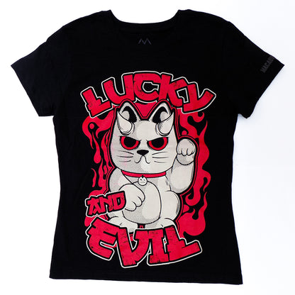 Playera negra Lucky and evil