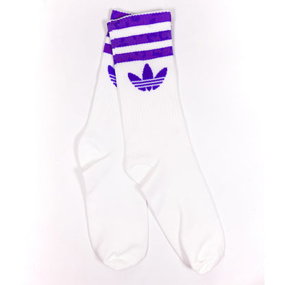 Calcetas Adidas blancas con morado