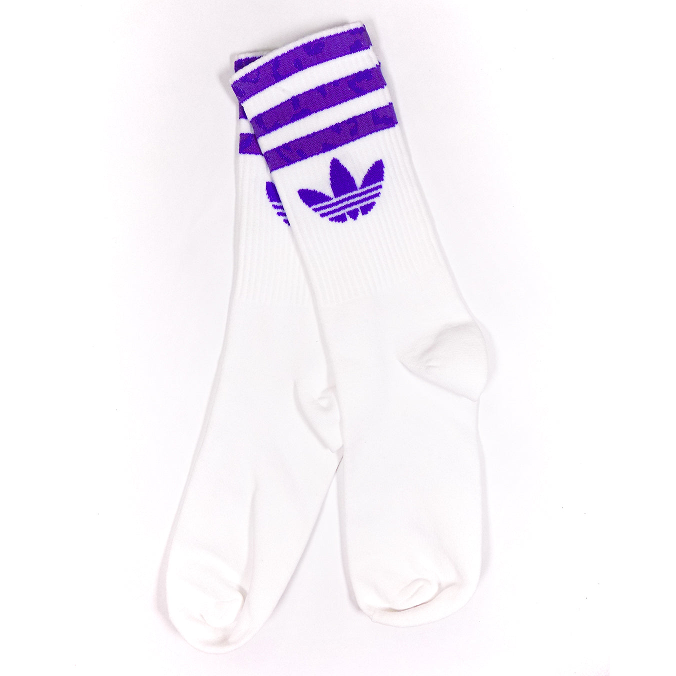 Calcetas Adidas blancas con morado