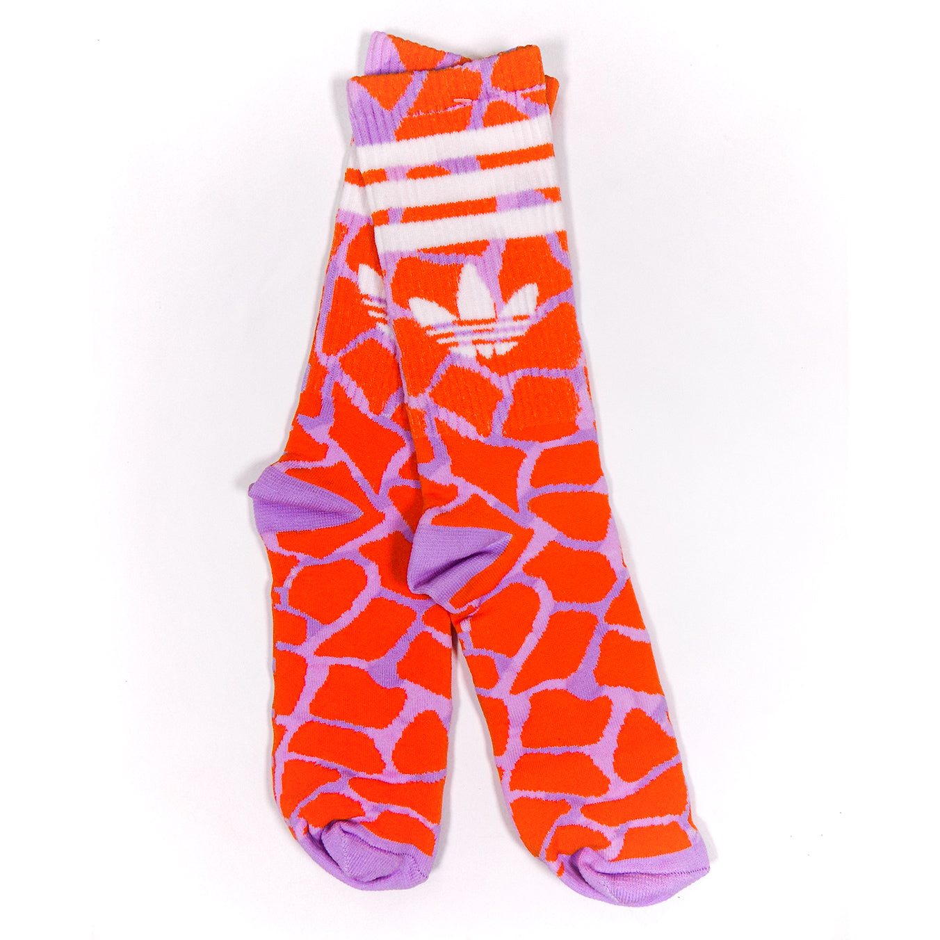 Calcetas Adidas rosa con naranja