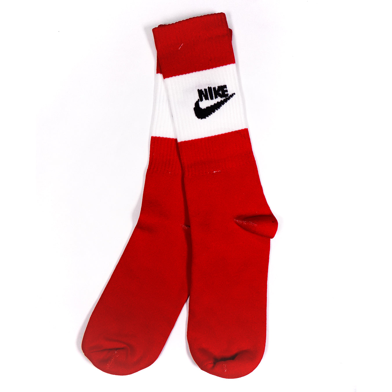 Calcetas Nike rojas con franja blanca