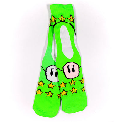 Calcetas Hongo verde de mario bros