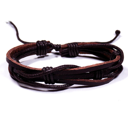 Pulsera Cuero Cafe