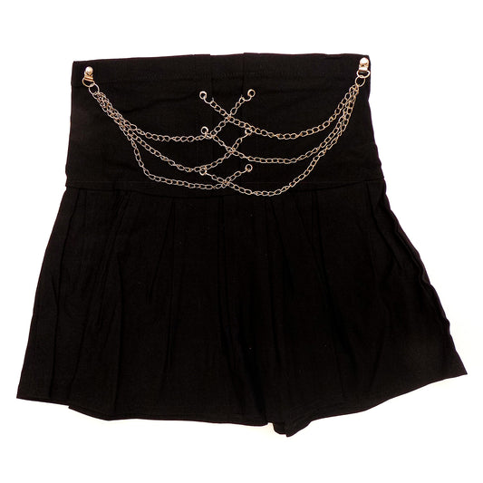 Falda Corta Grunge con Cadenas Cruzadas