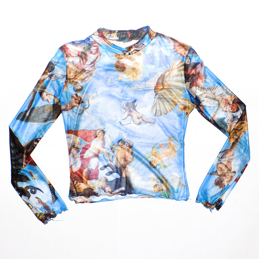 Blusa Transparente Manga Larga Angeles