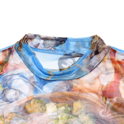 Blusa Transparente Manga Larga Angeles